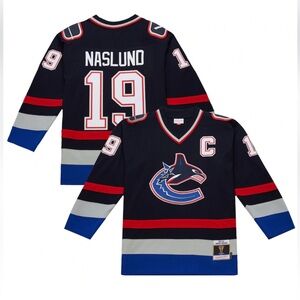 Men's Vancouver Canucks Markus Naslund Navy 2003-04 Power Play Jersey Large NWT